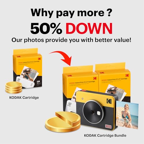 2-in-1 Instant Camera and Photo Printer with 60 Sheets Cartridge Q1670