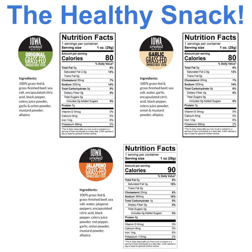 100% Grass-fed Beef Sticks, No Sugar, 144 Ct, 1-oz E767