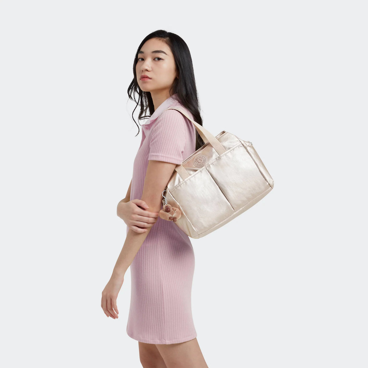 Metallic Shoulder Bag with Adjustable Strap C372
