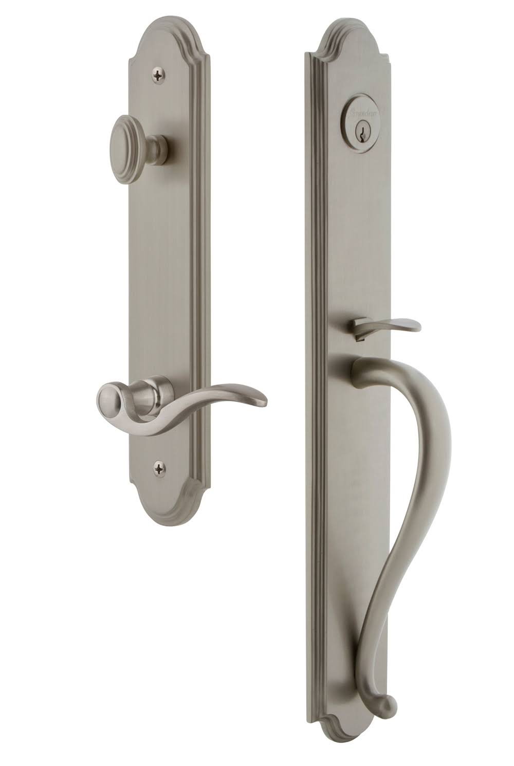 Satin Nickel One-Piece S Grip and Lever Q5521