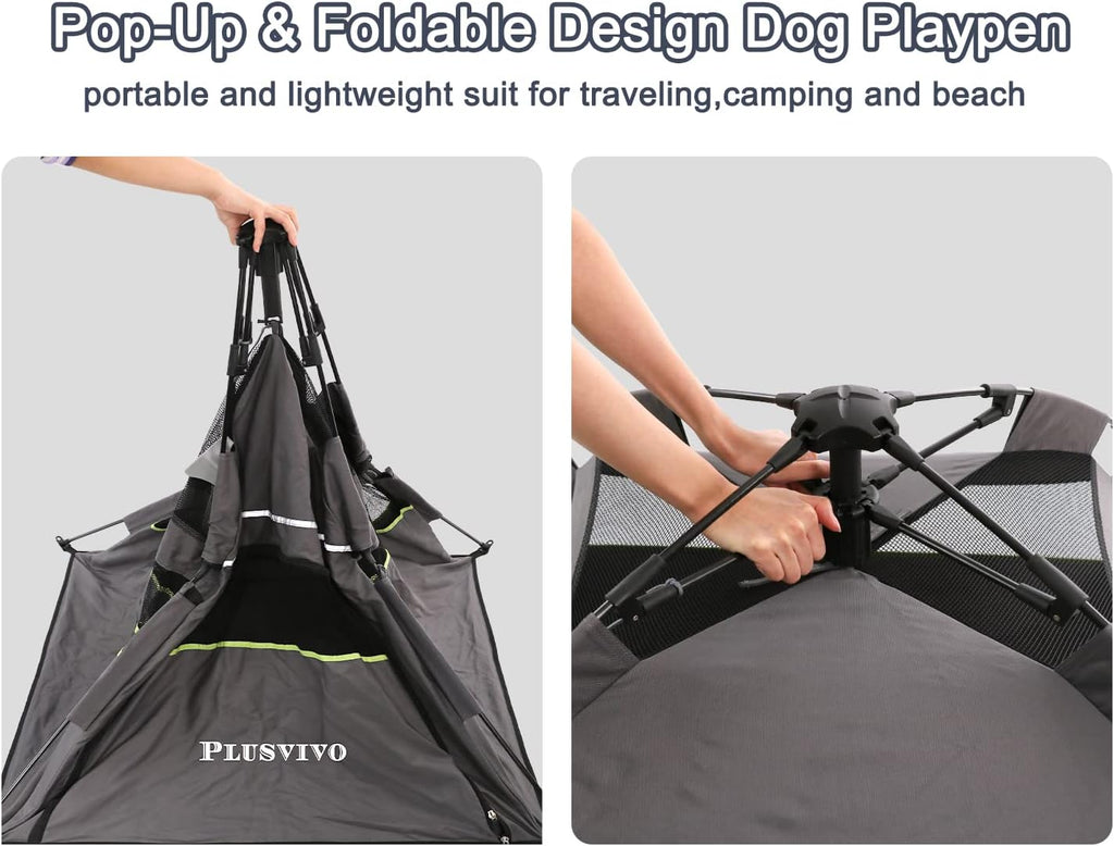 40" X 40" X 28" Foldable Mesh Dog Tent with Shoulder Bag E917