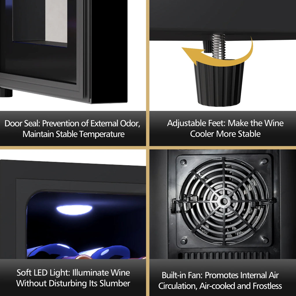 6 Bottle Wine Cooler with Digital Temperature Control N2315