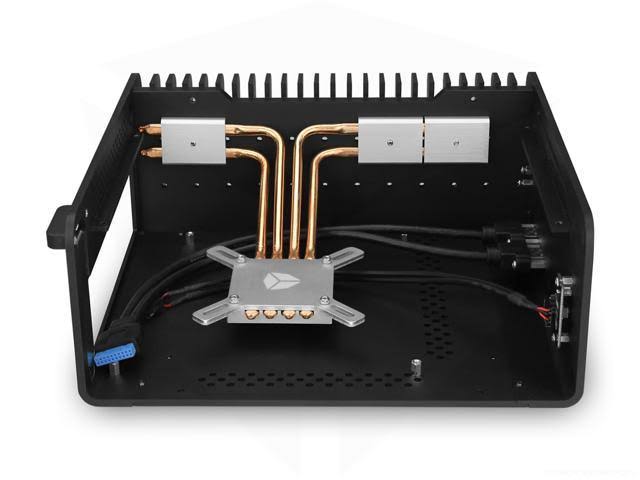 Black Fanless Aluminium ITX Chassis H7534