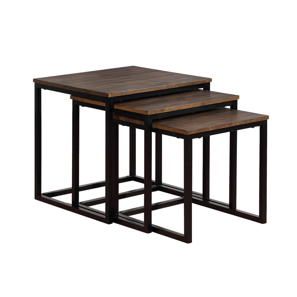 Acacia Wood Square Nesting End Tables E41634