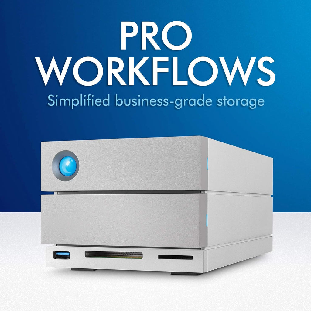 8TB External RAID Hard Drive with SD Card CF Card Slots Thunderbolt 3 USB-C USB 3.0 M22776
