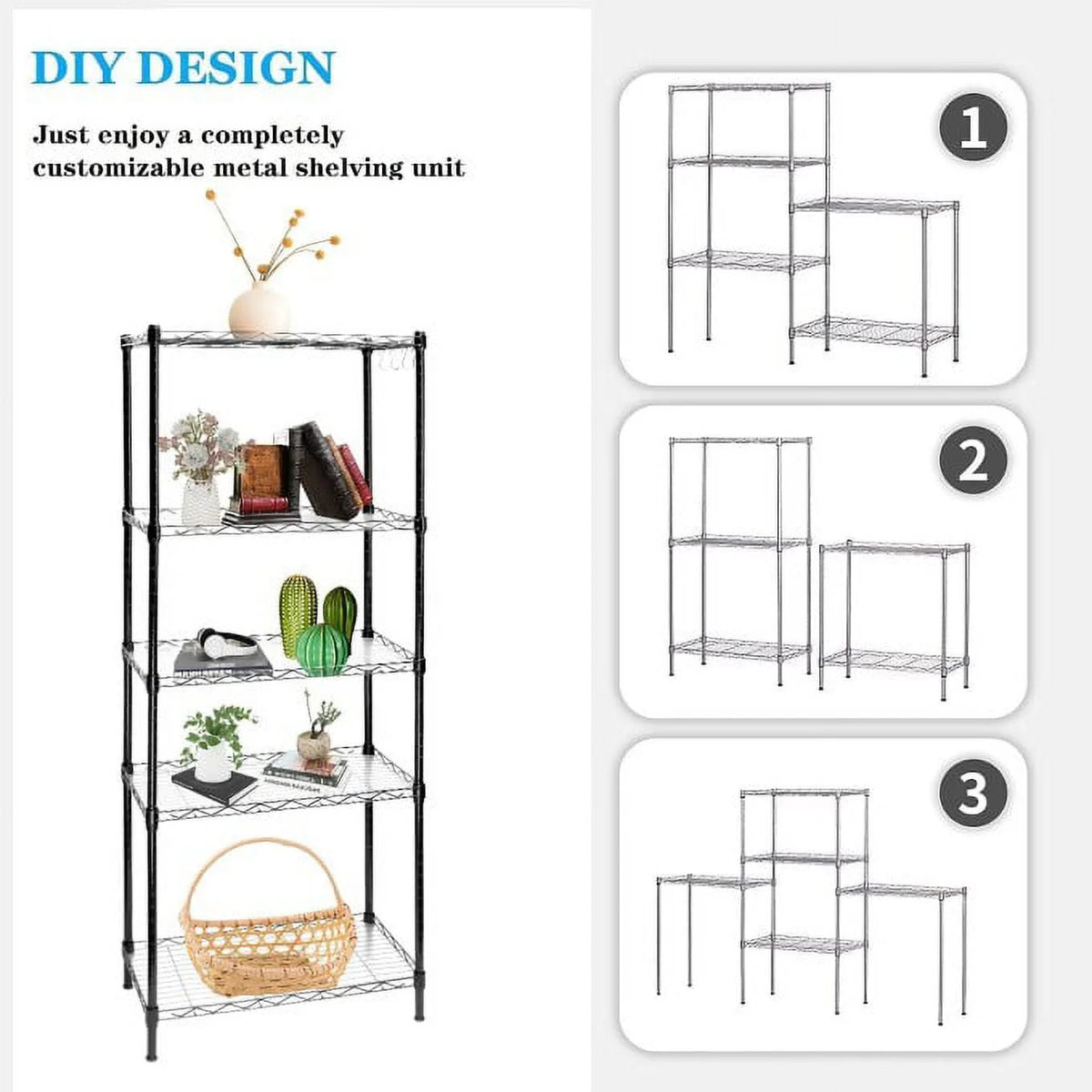 5 Tier Wire Shelf Unit H46461