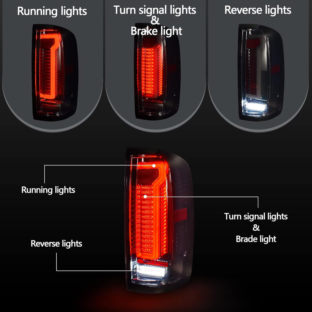 Black Smoked Lens LED Tail Lights U52061