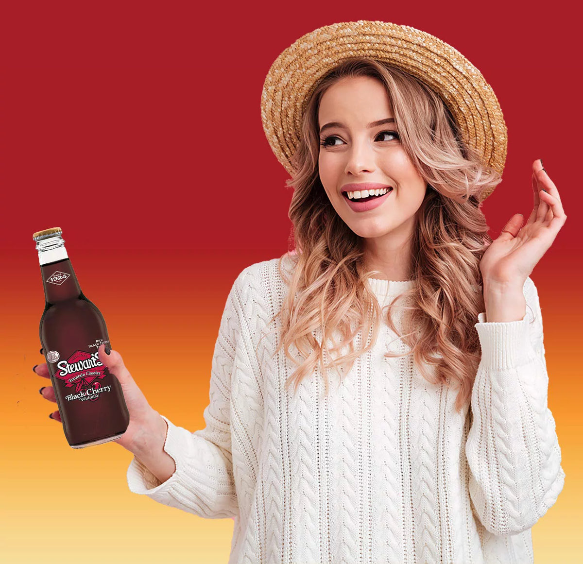 Black Cherry Soda, 12 fl oz (12 Glass Bottles) M584258
