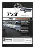 7' x 9' Black 12-mil Poly Truck Tarp E2058