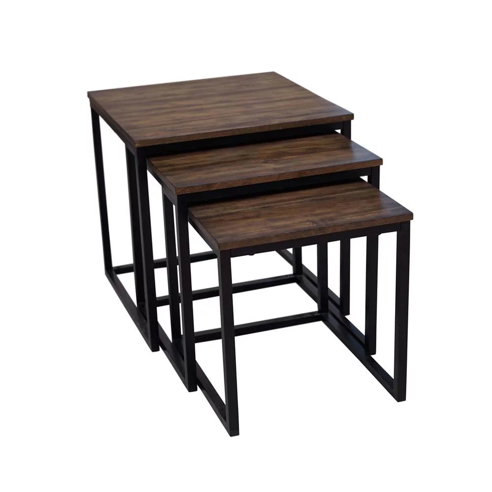 Acacia Wood Square Nesting End Tables E41634
