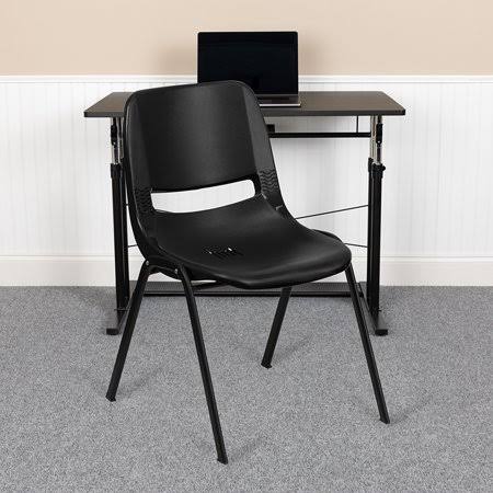Black Ergonomic Stack Chair R602