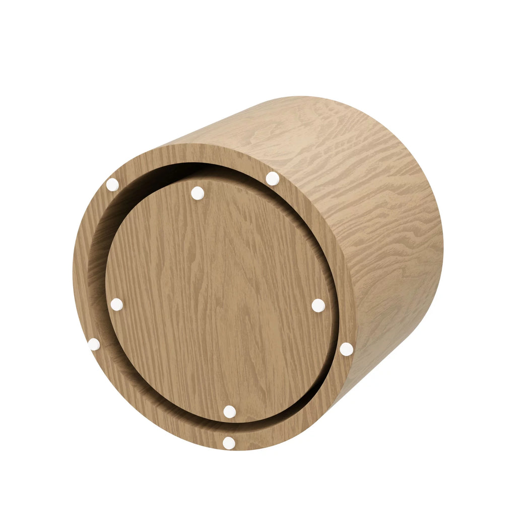 MDF Oak Veneer Nesting Table Set of 2 O8471