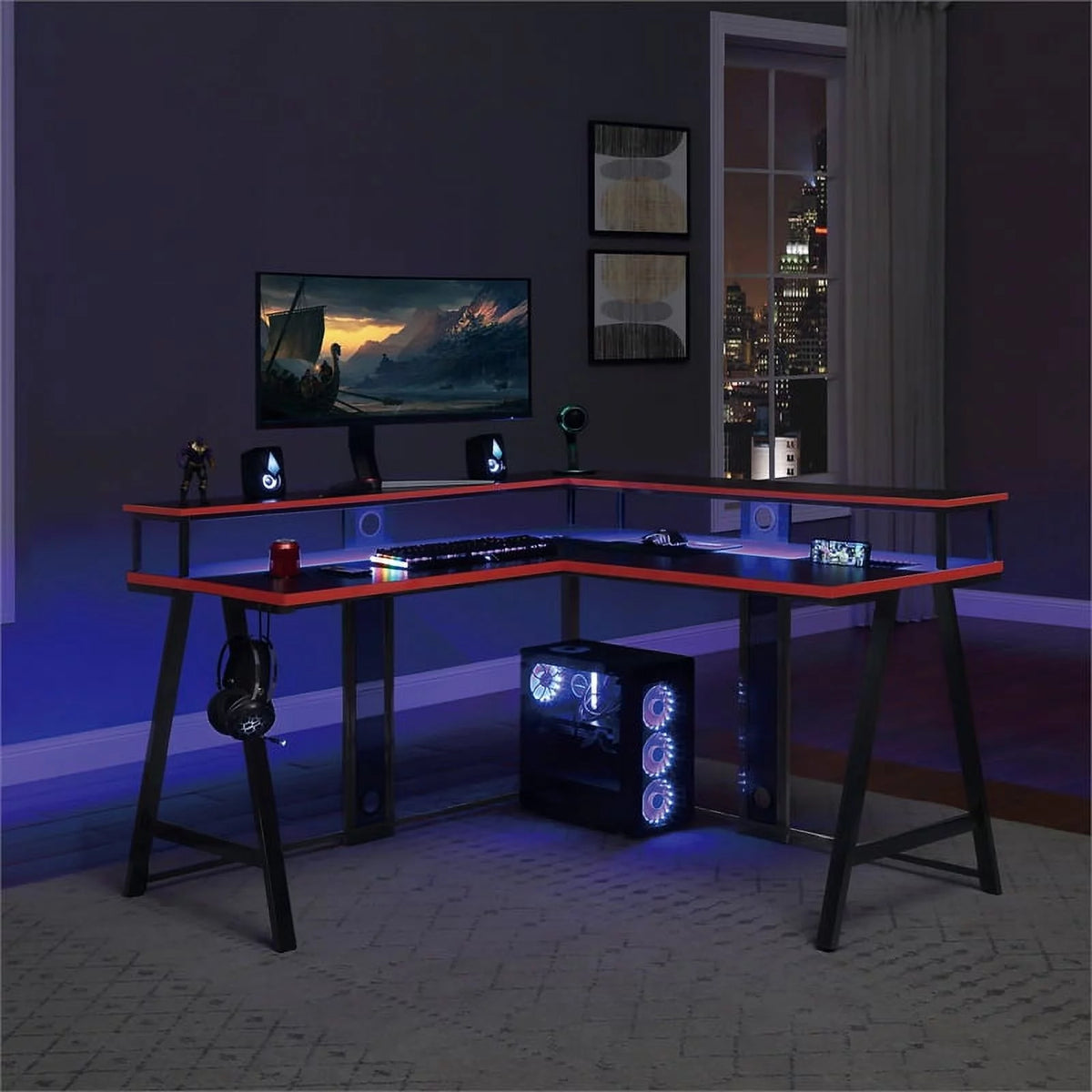 L-Shape Gaming Desk D2937