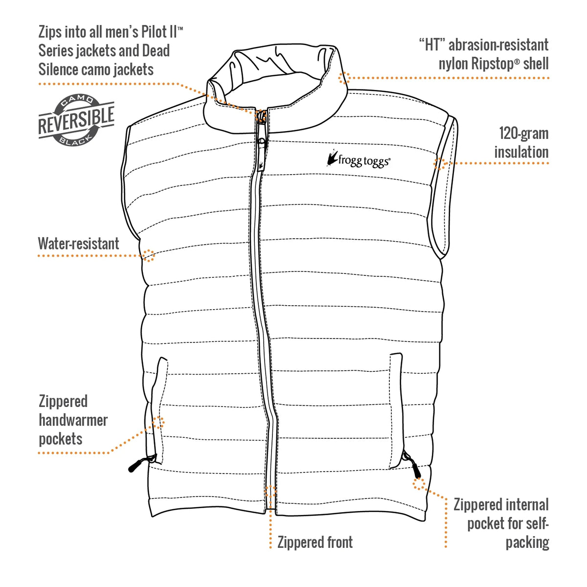 Black Insulated Vest O1656