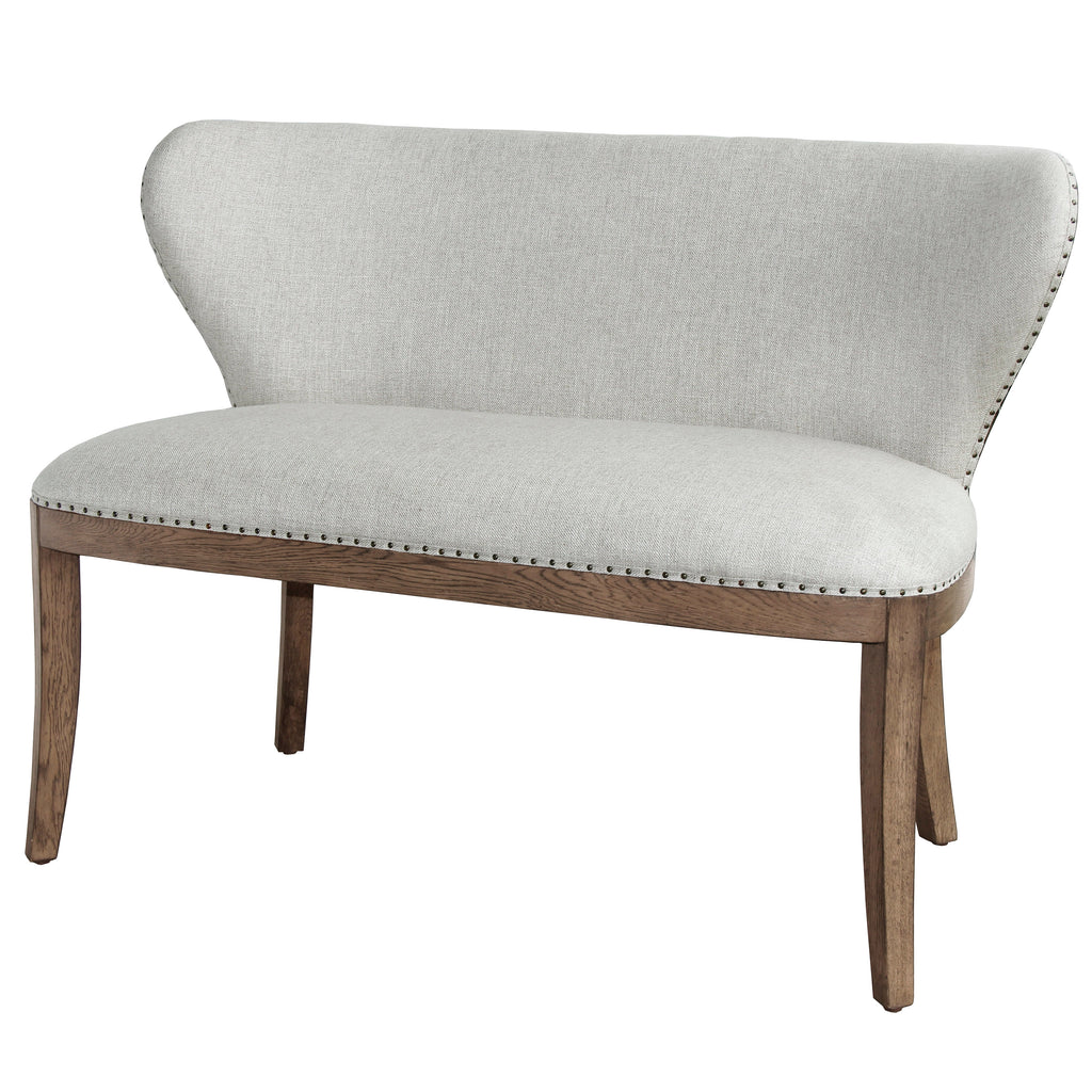 Linen Cream Wood-Framed Sofa N297124