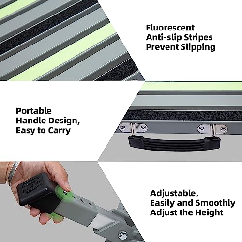 Portable Foldable Anti-Slip Aluminum RV Steps with Handles A7207