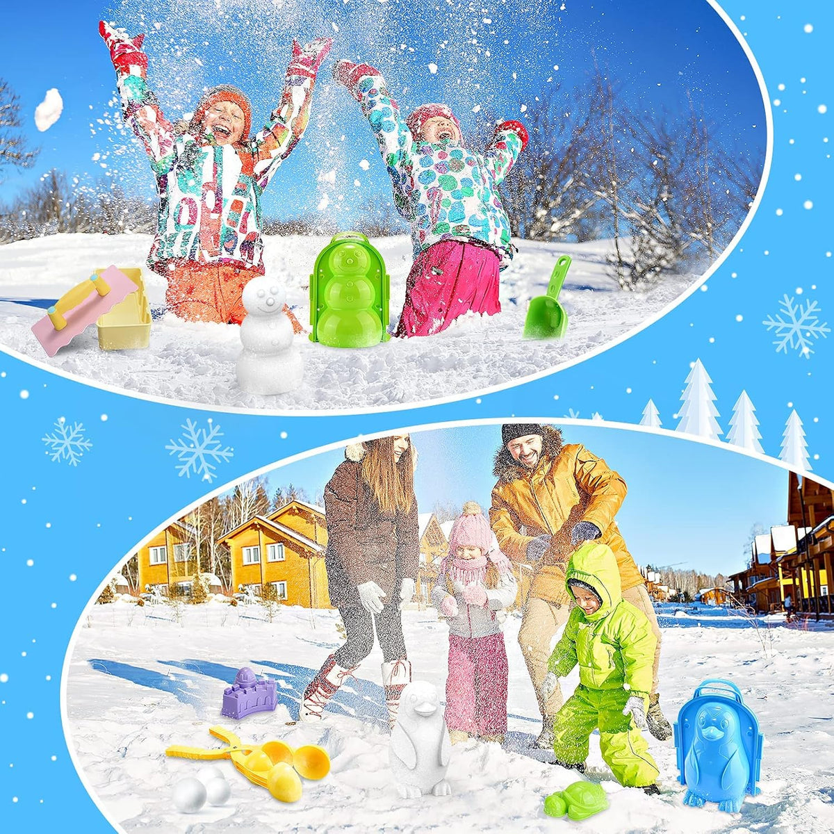 20 PCS Snowball Maker with Carrying Bag Snow Mold W650527