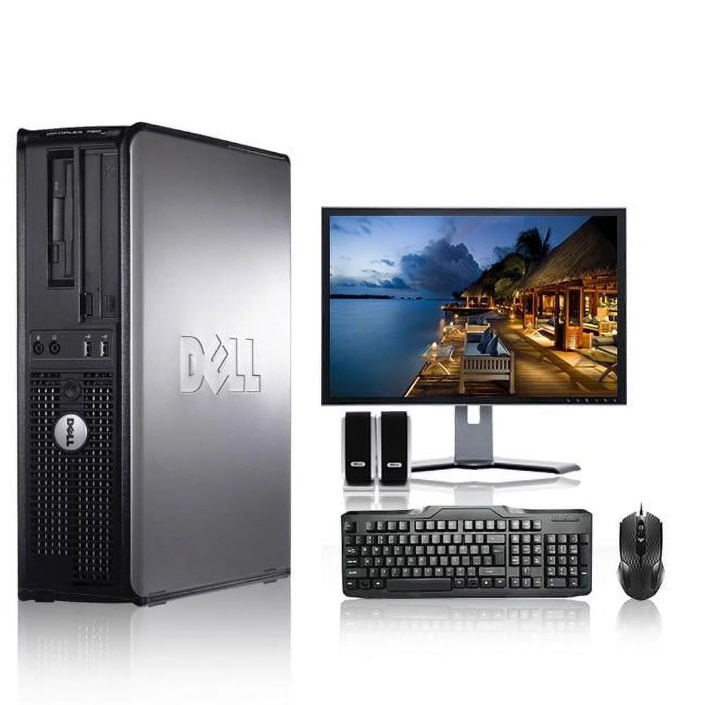Desktop Computer PC, Intel Quad-Core i5, 250GB HDD, 4GB DDR3 RAM, Windows 10 Home, DVD, WIFI, 17in Monitor, USB Keyboard and Mouse F766738