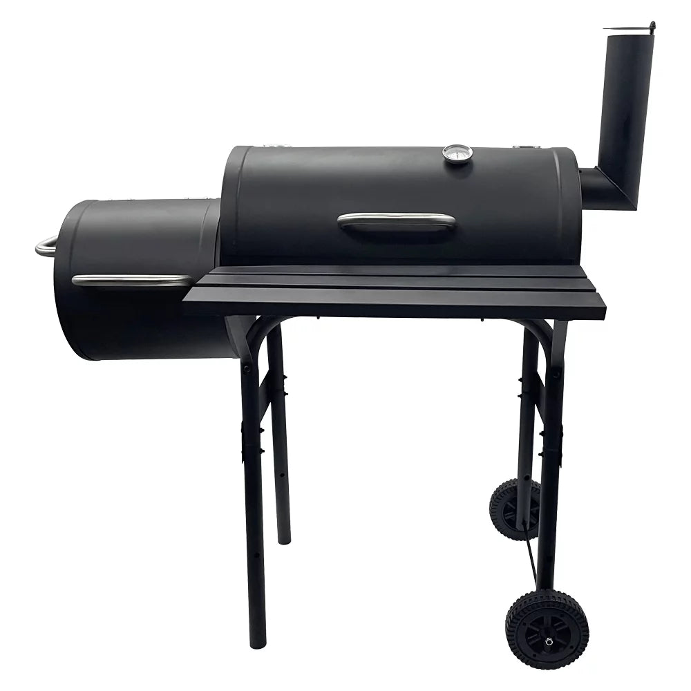 30" BBQ Charcoal Grill Offset Smoker with Cover I165