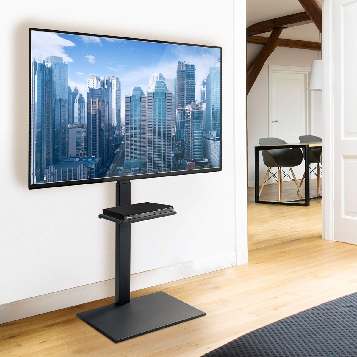 Floor TV Stand with Shelf U548