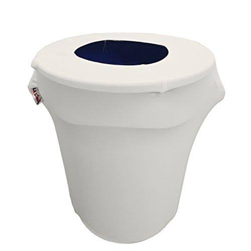 32 gal. Round Eggplant Stretch Spandex Trash Can Cover C27703