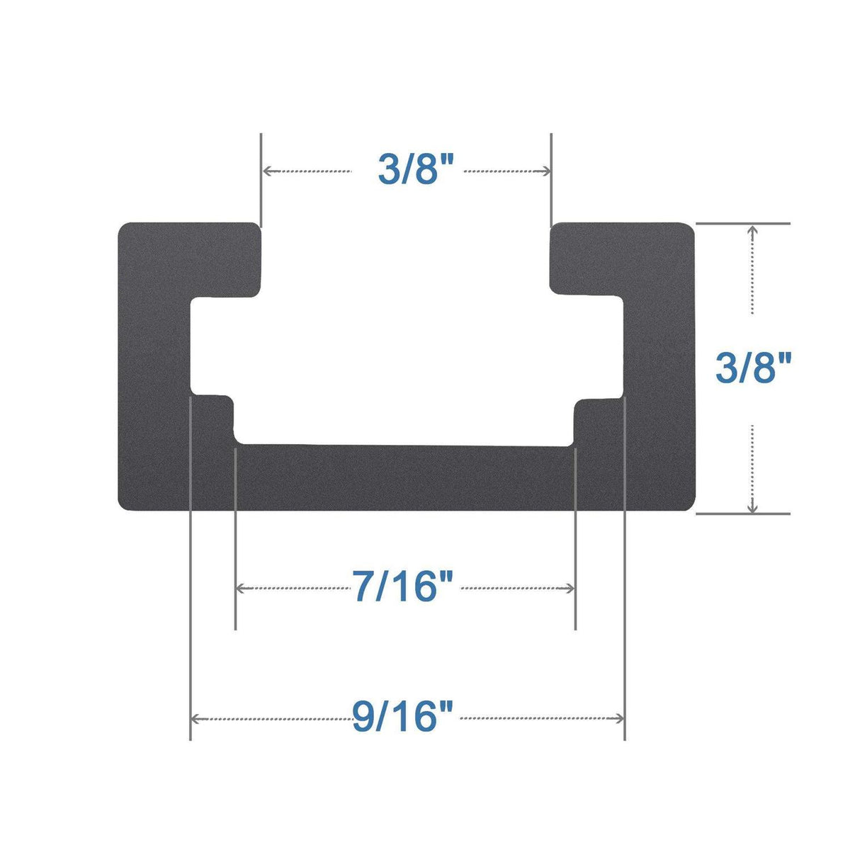 Aluminum T-Track for Woodworking with Predrilled Mounting Holes M32546
