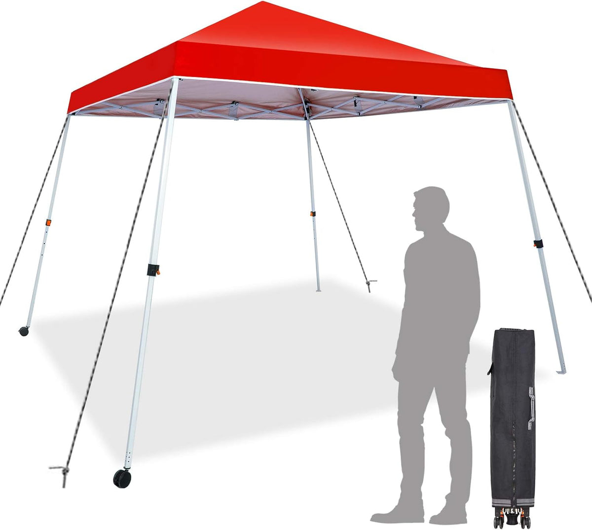 10x10 Ft Pop Up Canopy Tent with Carry Bag (Blue) D235887