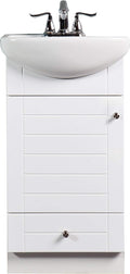 Small White Bathroom Vanity Cabinet and Sink S33916
