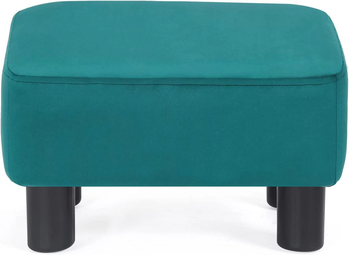 Malachite Blue Fabric Ottoman F44203