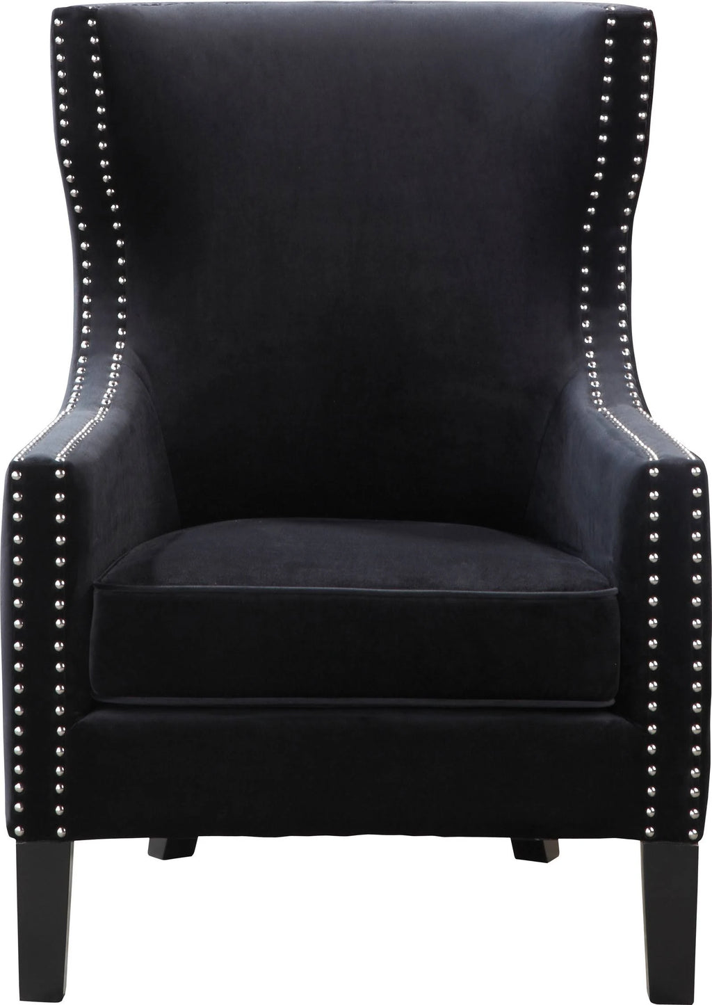 Black Velvet Arm Chair C63911