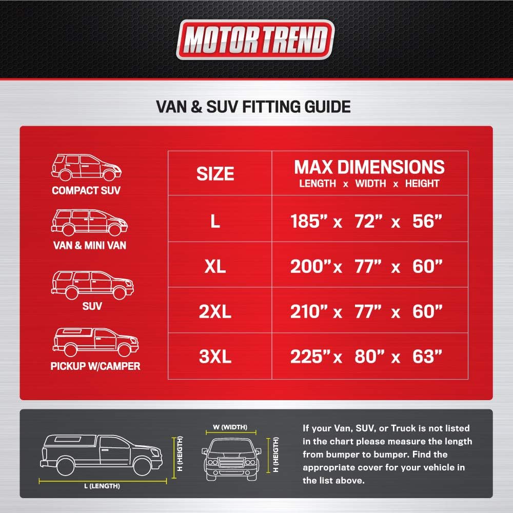 4-Season Waterproof UV Protection Car Cover for Vans SUVs Crossovers P465