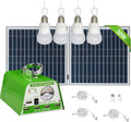 30W Panel Foldable Solar Panel Lighting Kit with 5 USB Solar Charger LED Light Bulb and 5 Cellphone Charger H9953