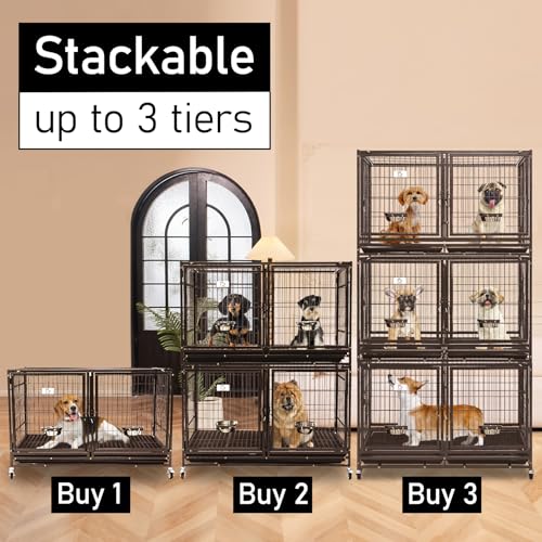 43 inch Heavy Duty Dog Crate with Detachable Divider Z1130