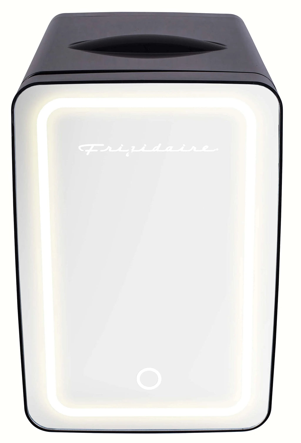 Mini Portable Lighted Mirror Fridge Cooler, 6.5L Capacity, Black Q943367