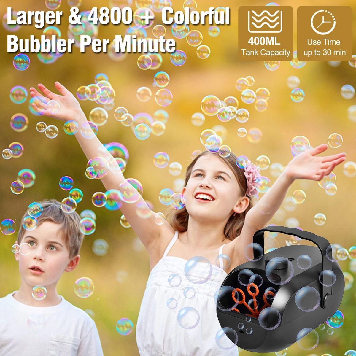 Portable Rechargeable Bubble Machine R82229