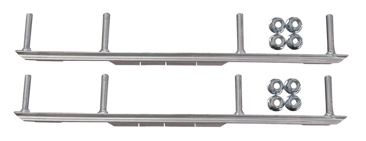 White XT Snowmobile Skis w/ 4.5" Shaper Bars Complete Kit N3052