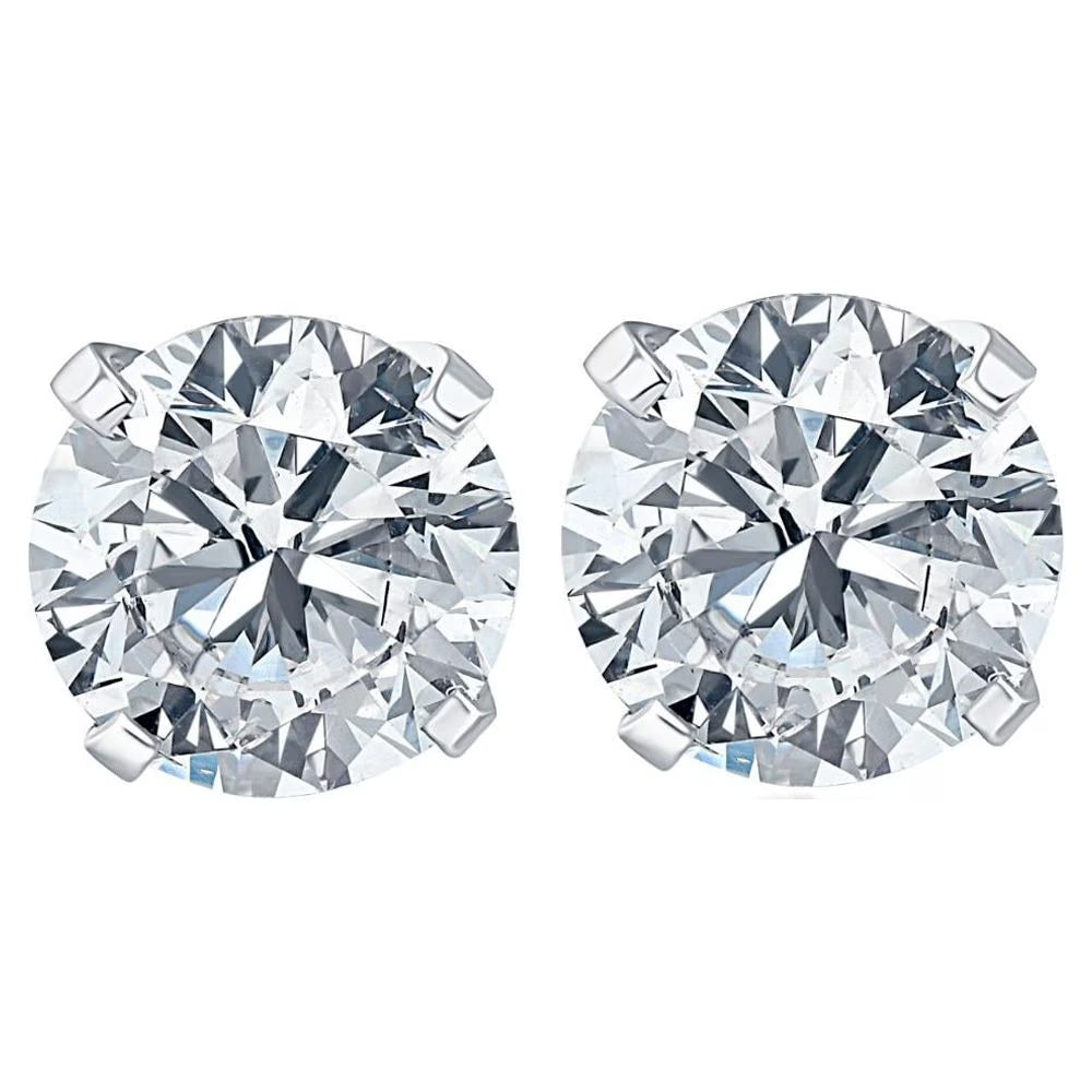 14K Gold Diamond Stud Earrings A7624
