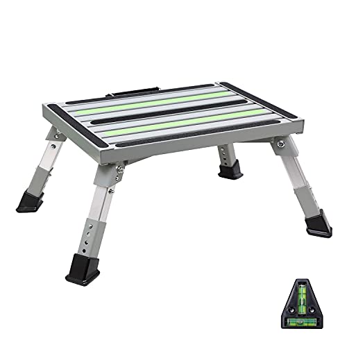 Portable Foldable Anti-Slip Aluminum RV Steps with Handles A7207