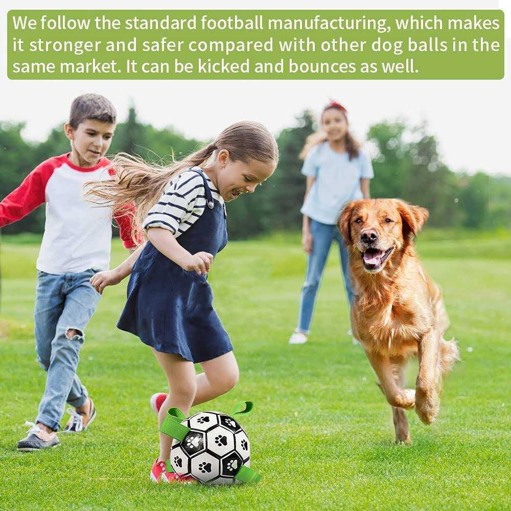 Dog Toys Soccer Ball with Straps Q20869