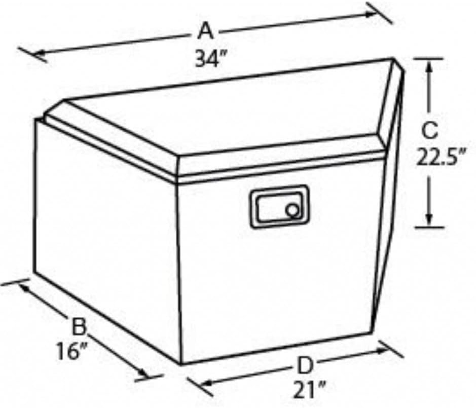 Black Aluminum Trailer Tongue Storage Box W17118