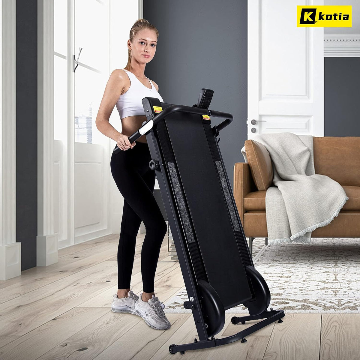 Manual Treadmill Non Electric with 10° Incline Small Foldable F789024
