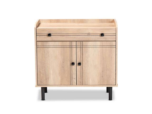 Oak Brown 2-Door Finished Wood Kitchen Storage Cabinet M820