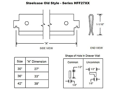 4-Pack Lateral File Bar for 36" Lateral File Cabinet Y2601