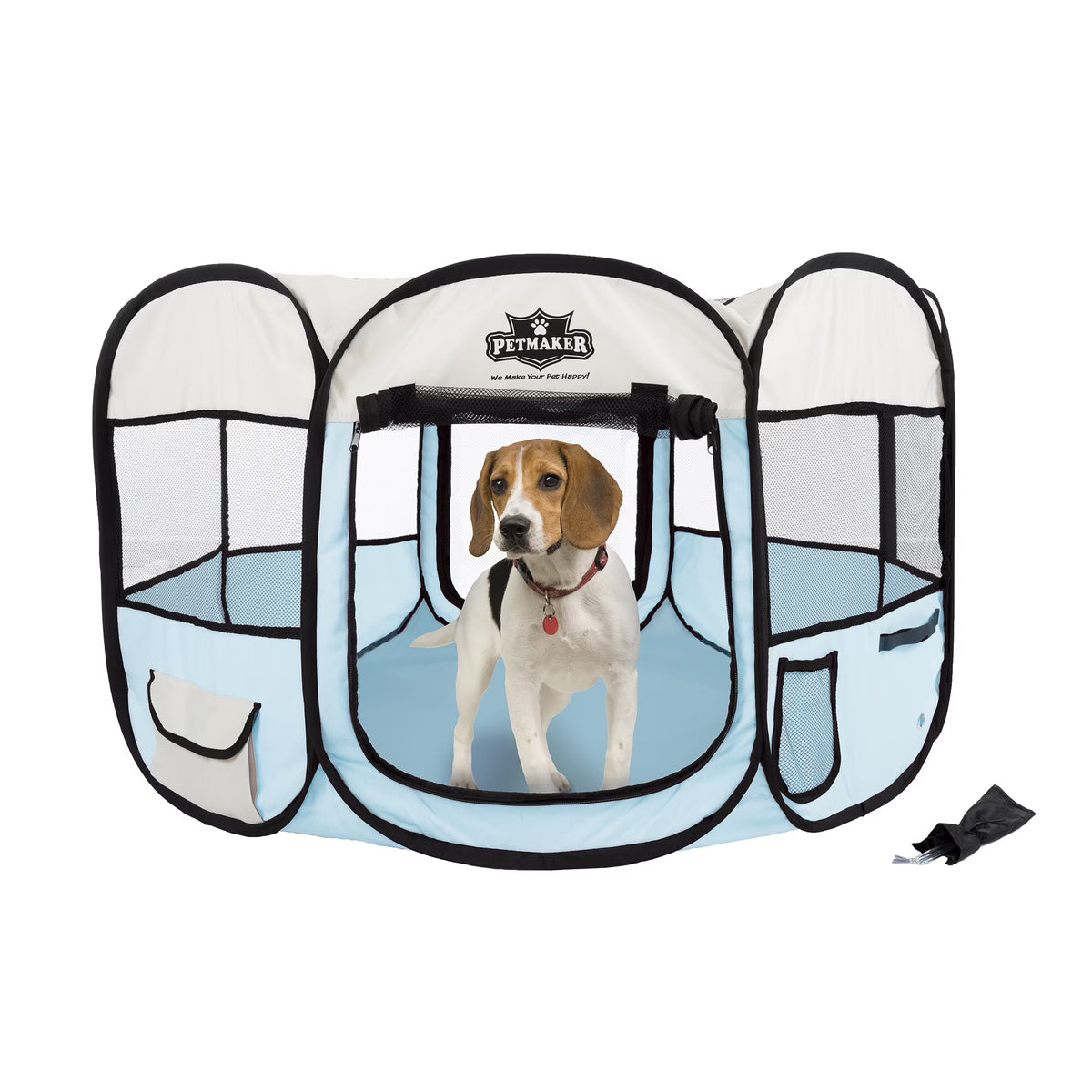 38-Inch Portable Pop-Up Dog Playpen with Carry Bag J678707
