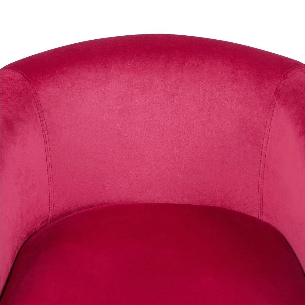 Ivory Velvet Tub Chair Set of 2 R8697