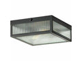 Black 2 Light Flush Mount Square O476