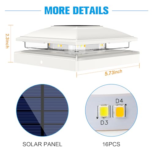 12pack Solar Post Cap Light for 4x4 5x5 6x6 Wooden Vinyl Post I193