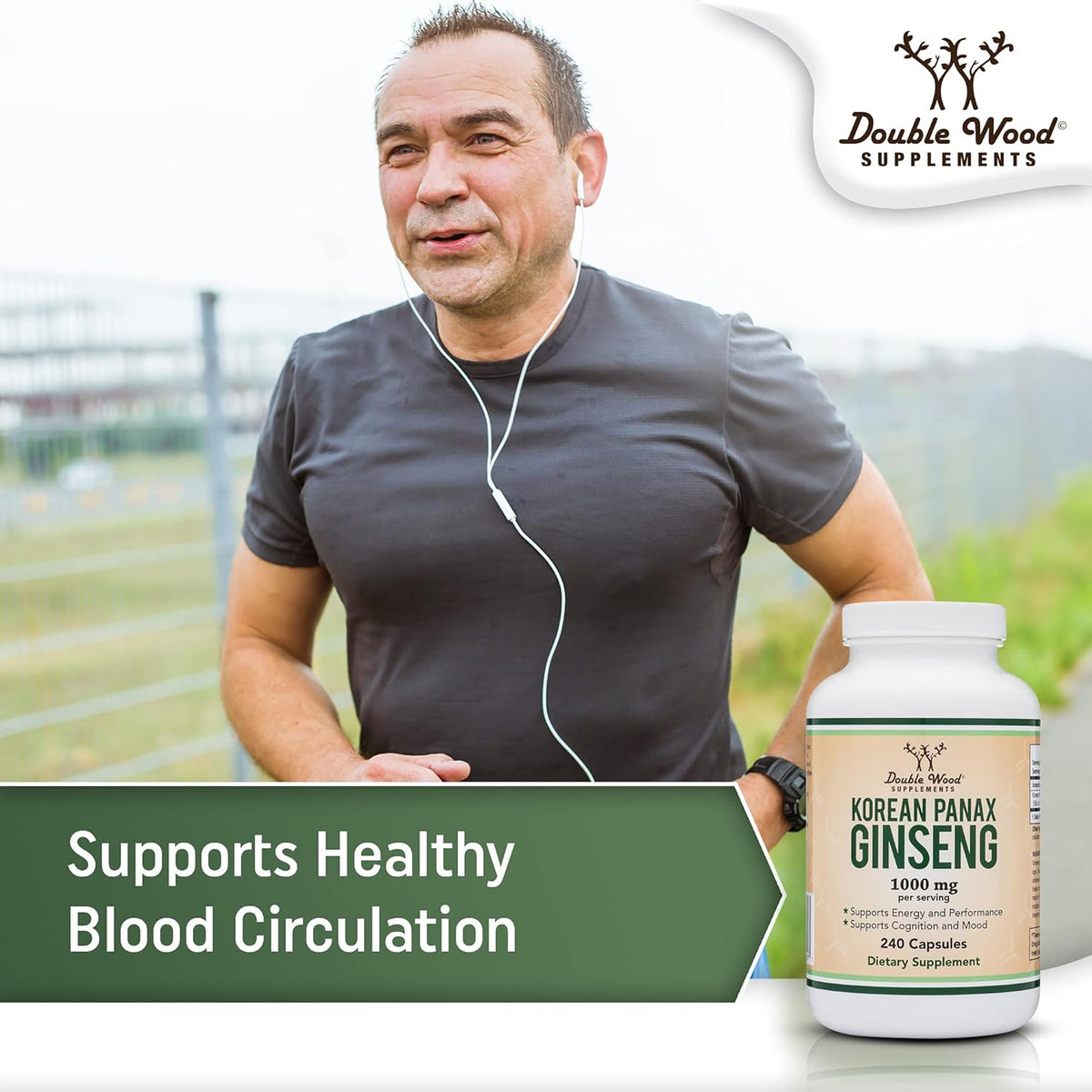 240 Vegan Capsules Korean Red Ginseng Extract Z980