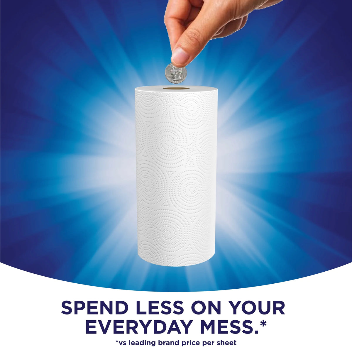 White 12 Double Rolls Paper Towels X3875