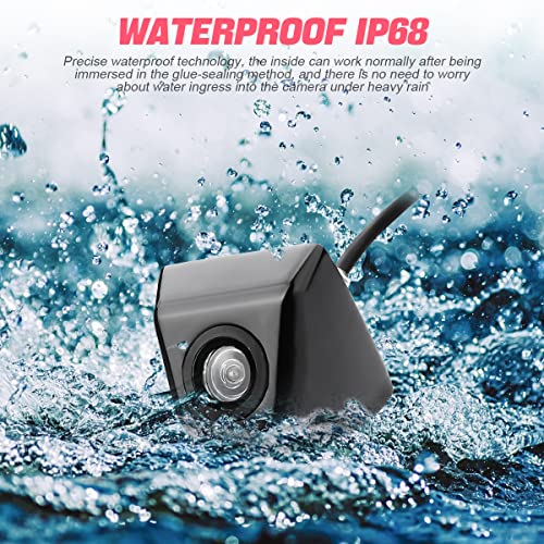 Waterproof Rear View Camera with Moveable Guideline, HD 960x720 Image, 4 Layer Glass Lens 155 Degree Wide View Angle Y6128